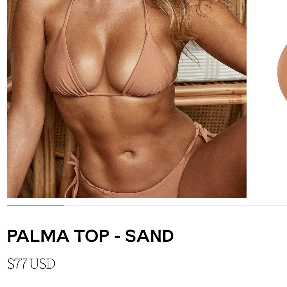 NWT + PACKAGING MONDAY SWIMWEAR PALMA TOP - SAND